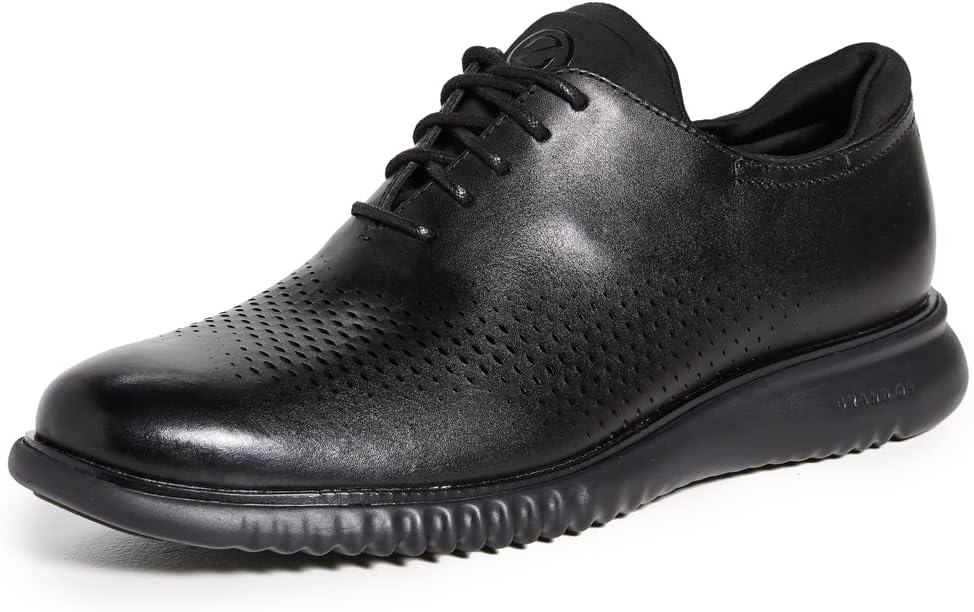 Cole Haan mens 2.0 Zerogrand Laser Wing Oxford, Black Leather/Black, 10.5 US