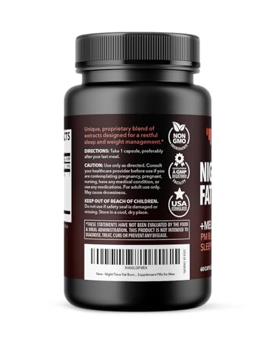 HAVASU NUTRITION Night Time Fat Burner Sleep Supplement, 60 Pills H507