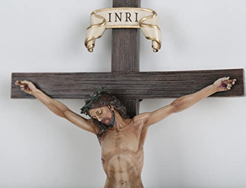 BC Catholic Crucifix Wall Cross 24" H Jesus Christ Indoor Home Decor Q2061