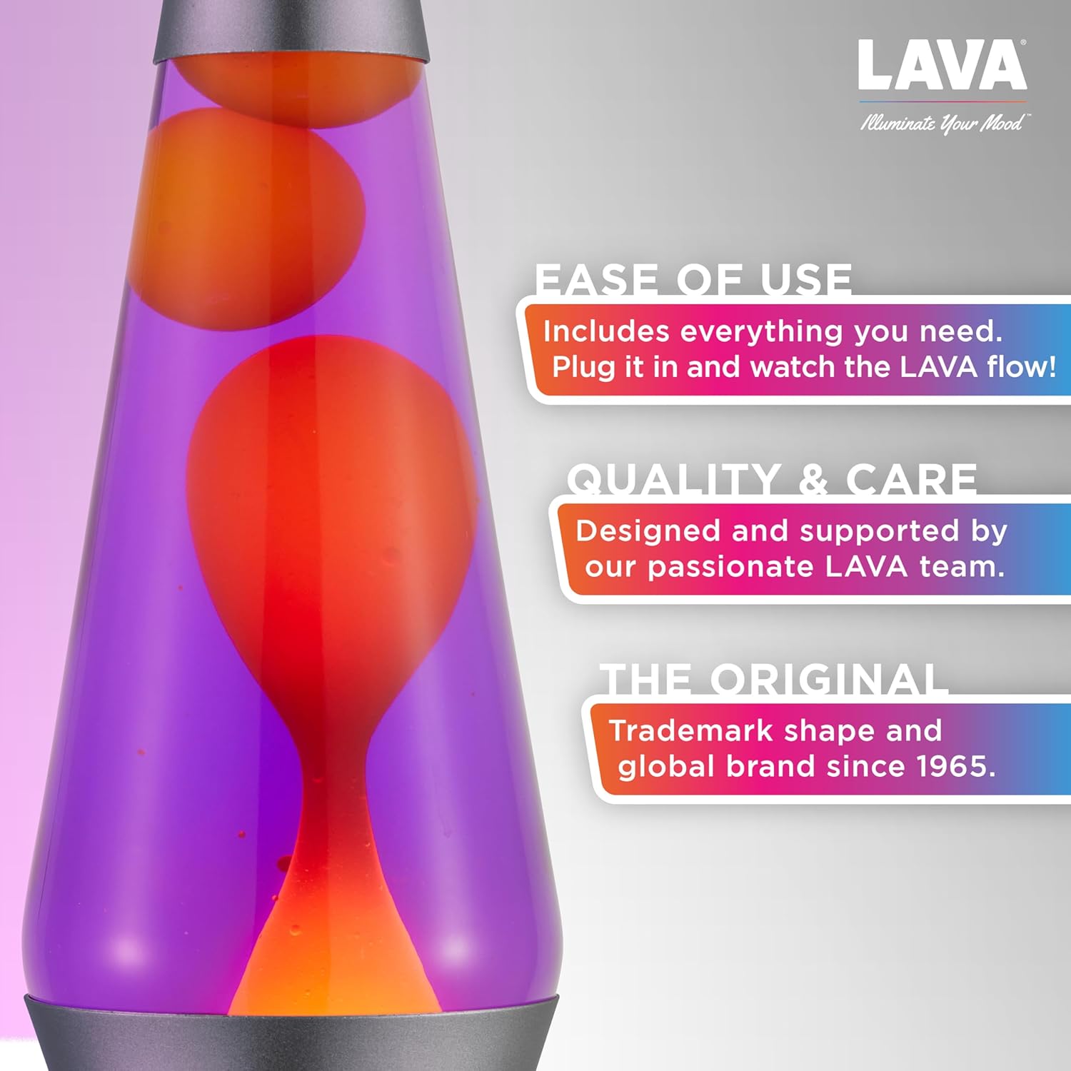 Lava® Lamp 14.5" Purple Sunset Motion Light Q19429