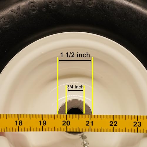15x6.00-6 Flat Free Tire and Wheel Assembly for Zero Turn Lawn Mower T493