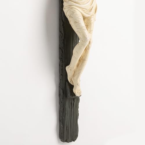 DevotedWalls 14" Hand Painted Catholic Crucifix for Wall V21624