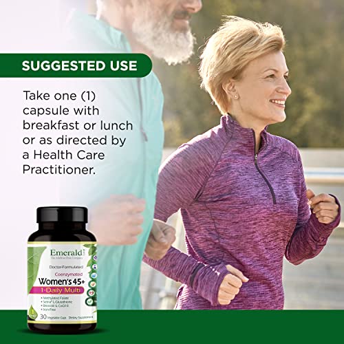 EMERALD LABS Women's 45+ 1-Daily Multivitamin, Gluten-Free, 30 Vegetable Capsules A854079