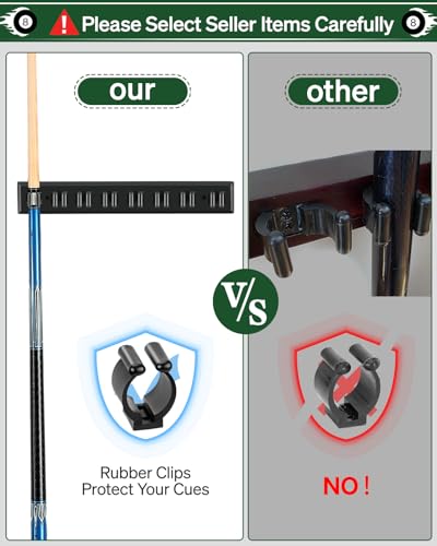 Wall Mount Pool Cue Rack Holder for 6 Sticks C931760