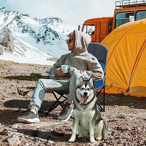 Portable Folding Camping Chair for Adults with Cup Holders, Heavy Duty 400LBS V971
