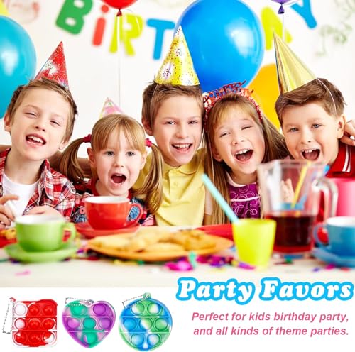 100pcs 2in Random Pop Bubble Fidget Sensory Toys for Party Favors and Classroom Prizes C85574