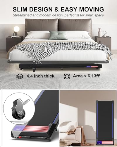 Walking Pad Under Desk Treadmill with Incline, Remote Control LED Display O82445