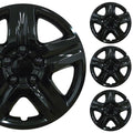 17" Universal Gloss Black Car Wheel Cover/Hubcap Set | Replacement Snap On | Set of 4 | Univeral Fit for 17 Inch Base Stock Rims