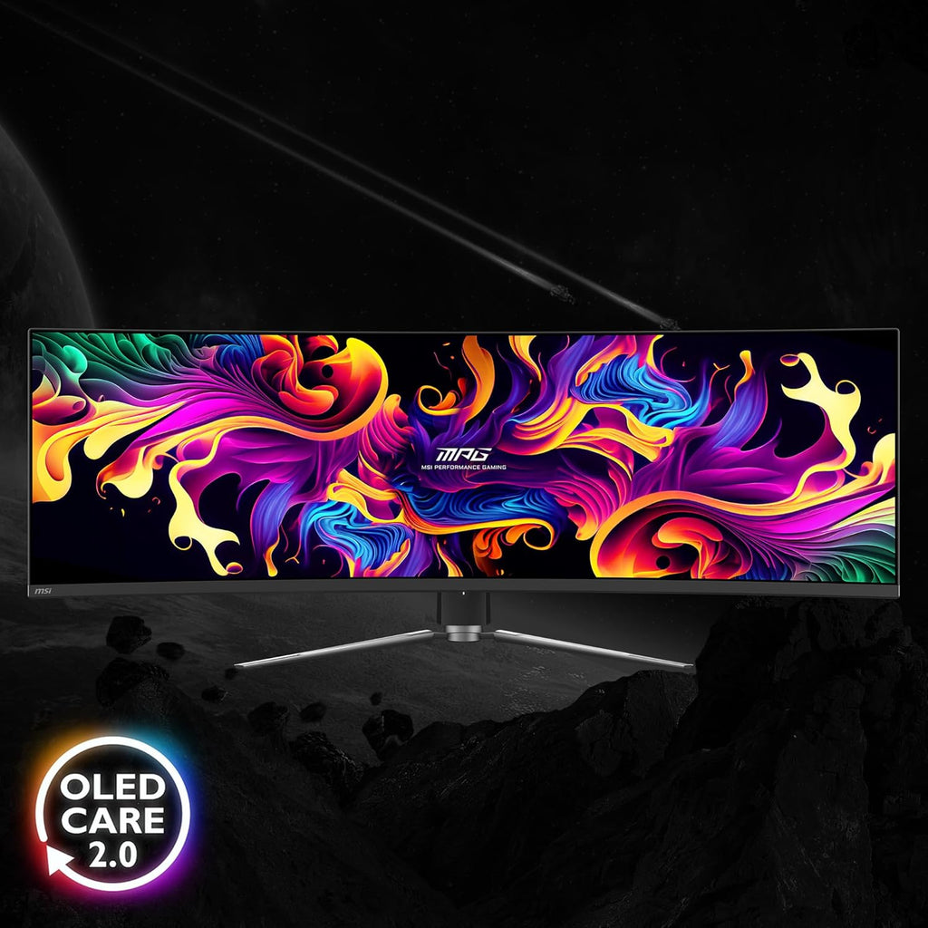 MSI MPG 491CQP QD-OLED 49 Curved Gaming Monitor, DQHD 144Hz, 0.03ms P744915