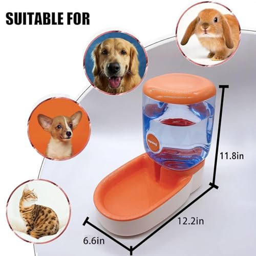 kathson Automatic Cat Water Dispenser 4L Gravity Dog Waterer Grey Y21018