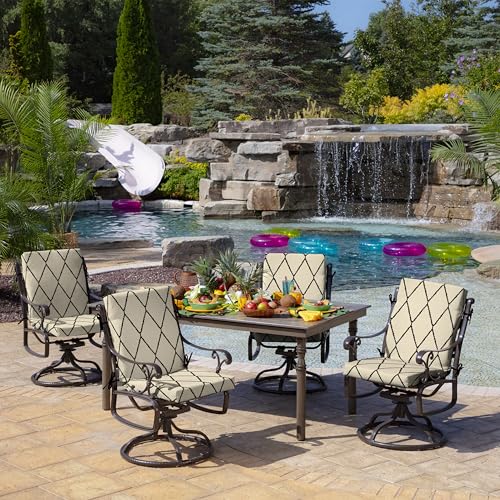 ARDEN Outdoor Dining Chair Cushion 20 x 20 in Weather-Proof Fade Resistant Sapphire Blue J523
