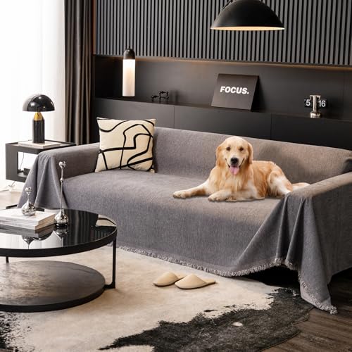 100% Waterproof Sofa Covers for Pets Washable Couch Covers Dogs Cats Sofa SlipCover for 3-4 Cushion Couches Sectional Couches Furniture Protector Covers for Living Room (71" x 118", Beige)
