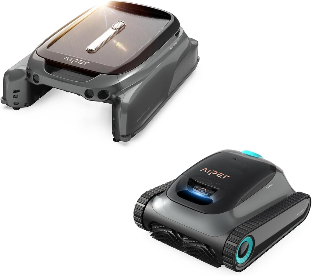 Aiper Surfer S1 Robotic Pool Skimmer with Aiper Scuba S1 Robotic Pool Cleaner