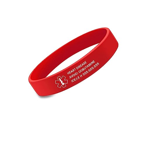 Personalized Medical Bracelet Silicone Bracelet Sport Emergency ID Bracelet for Men Women Kids Free Engraving Waterproof ID Alert Bracelets