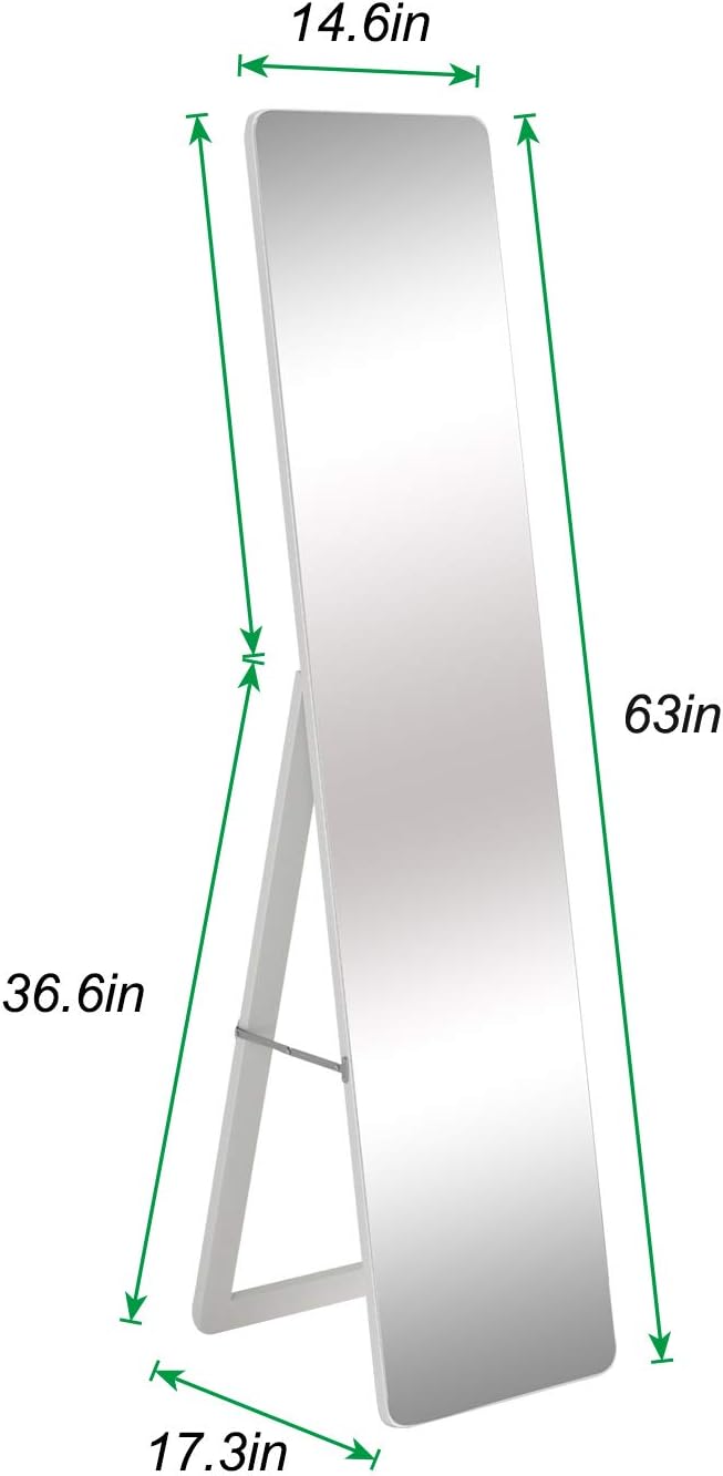 soges Full Length Mirror 63 inch Free Standing Bedroom Mirror L776