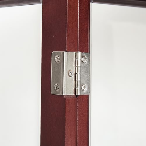 Knocbel Classic 70" Tall 6-Shelf Curio Cabinet with Glass Doors, Oak D6814
