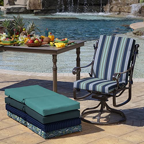 ARDEN Outdoor Dining Chair Cushion 20 x 20 in Weather-Proof Fade Resistant Sapphire Blue J523
