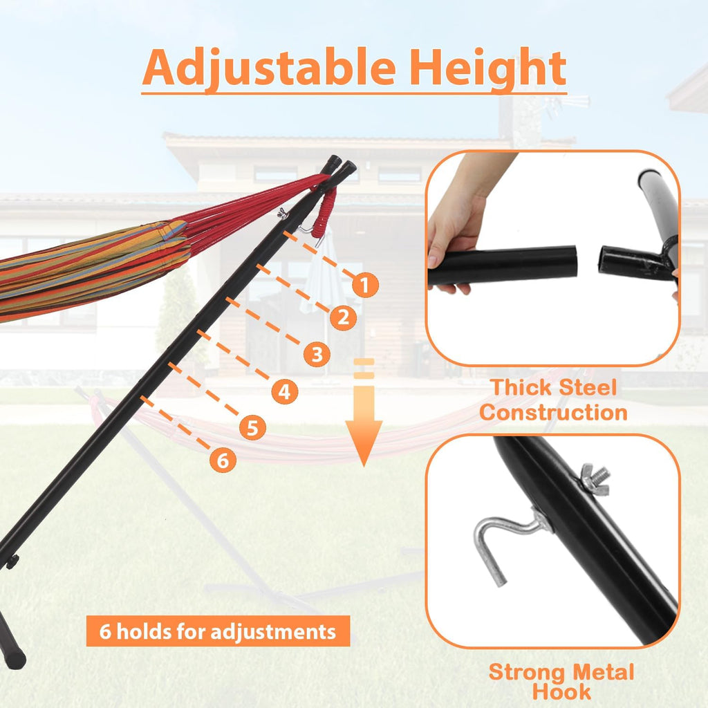 Heavy Duty Steel Hammock Stand with Carrying Bag, 400lbs Capacity W3188