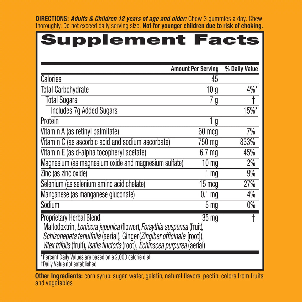 Airborne Mixed Berry Gummies - 1000mg Vitamin C, 42 Count G2283