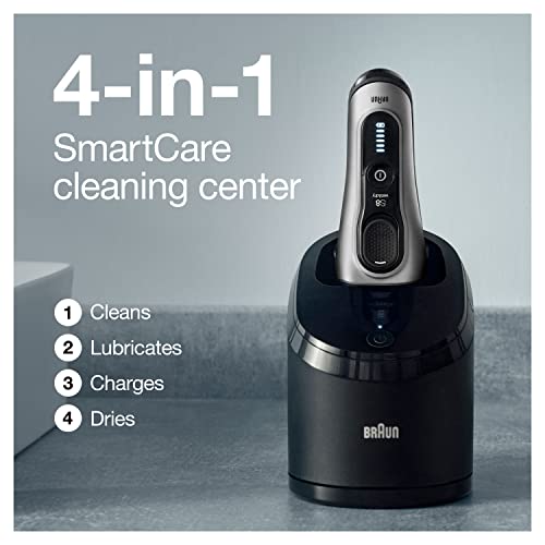 Braun Series 8 8457cc Electric Foil Shaver for Men with Precision Beard Trimmer, Galvano Silver C650125