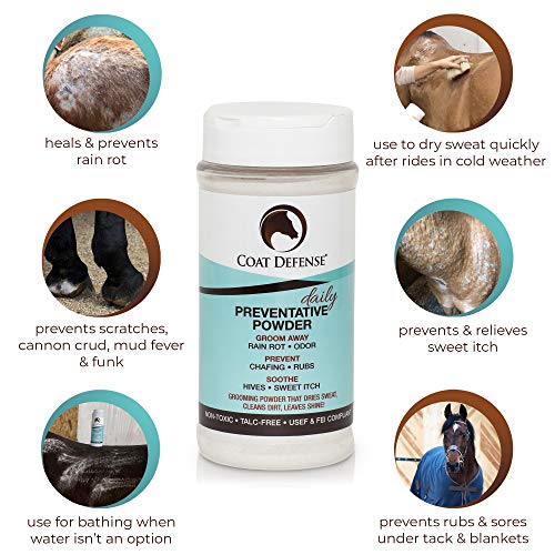 Coat Defense Daily Preventative Powder for Horses, 8 oz, All Natural Ingredients C25298