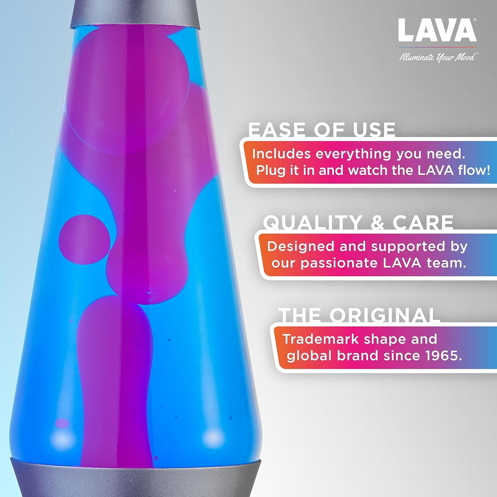 Lava® Lamp 14.5" Cosmic Wave Motion Light, Purple Wax and Blue Liquid P659144