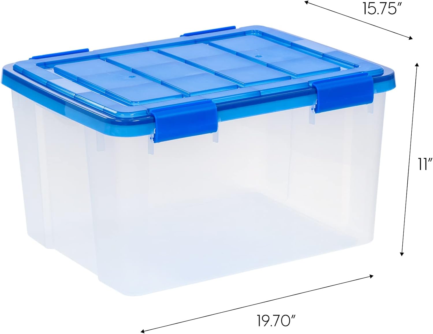 IRIS USA 4Pack 46.6qt Weatherproof Airtight Storage Bin with Lid K919939