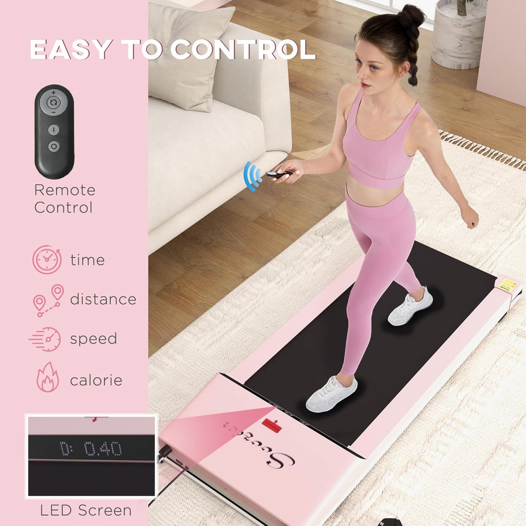 Soozier Under Desk Treadmill Portable Walking Pad with Foldable Wheels O7673