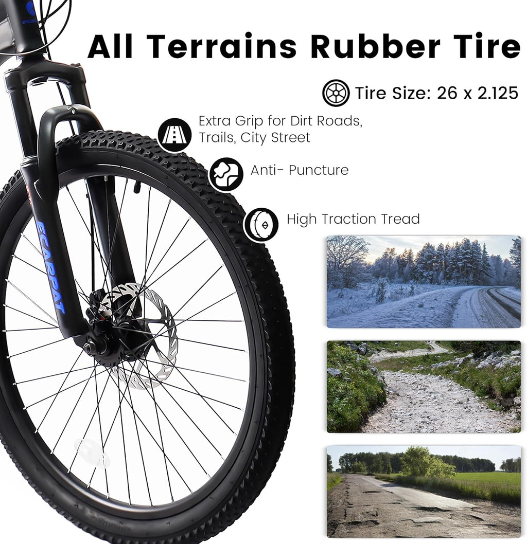 26 Inch Dual Suspension Mountain Bike, 21-Speed Disc Brake F100