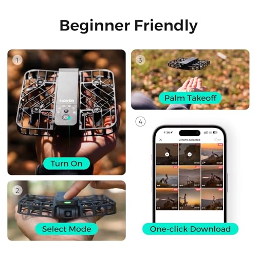 X1 Drone with Camera, Foldable Mini Drone, HDR Video Capture, Black L9453