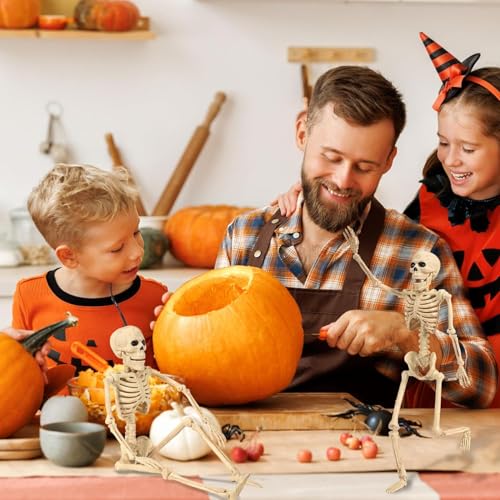 5.4 ft Posable Halloween Skeleton Decoration with Movable Joints L910930