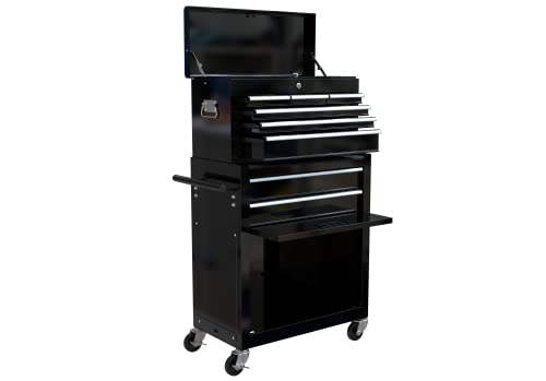 5-Drawer Rolling Tool Cart with Wheels, Black V51953