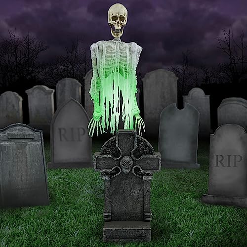 Haunted Hill Farm Soul Sucker Demon Reaper with Child by Tekky, Motion-Activated Halloween Animatronic Q202293