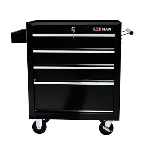 5-Drawer Rolling Tool Cart with Wheels, Black V51953
