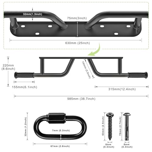 Kipika Heavy Duty Doorway Pull Up Bar, Multifunctional Home Gym E67270
