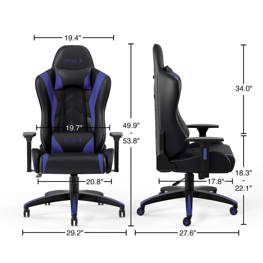 Staples Vartan Gaming Chair Blue D78454