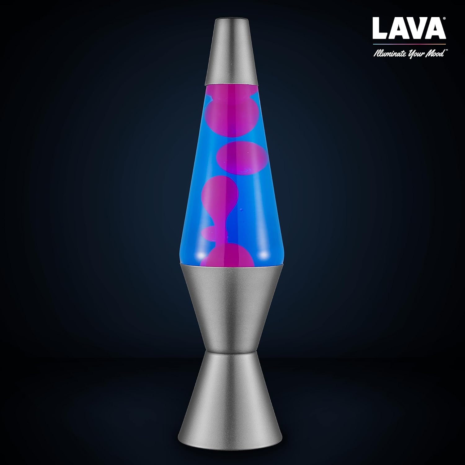 Lava® Lamp 14.5" Cosmic Wave Motion Light, Purple Wax and Blue Liquid P659144