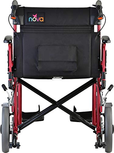 NOVA Heavy Duty Bariatric Transport Chair 400 lb Capacity, Red O766015