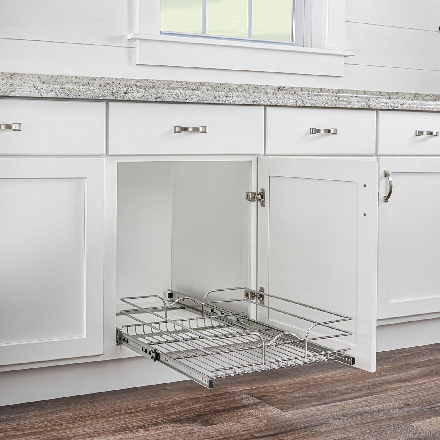 Rev-A-Shelf Wire Pull Out Shelf and Drawer Organizer, 15 x 22 In, 2 Pack C4364