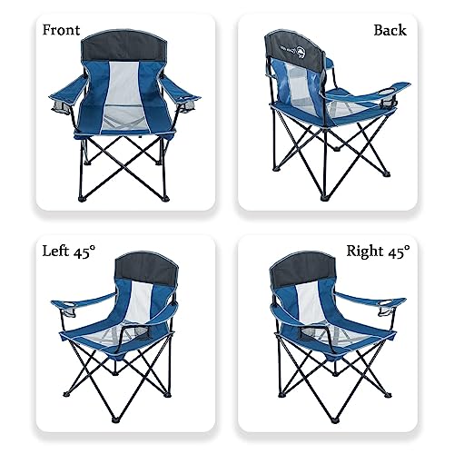 Portable Folding Camping Chair for Adults with Cup Holders, Heavy Duty 400LBS V971