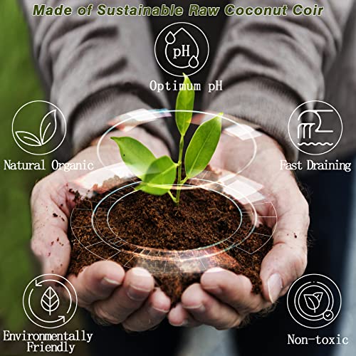 ZeeDix 8 Pcs Coco Coir Bricks for Plants Gardening F9796
