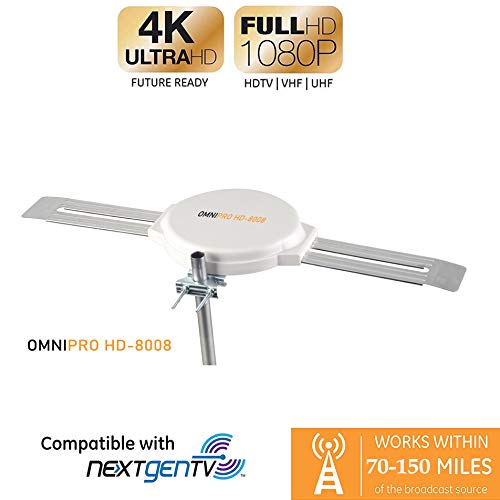 Lava Omnipro HD-8008 Omni-Directional HDTV Antenna with Mounting Pole W965
