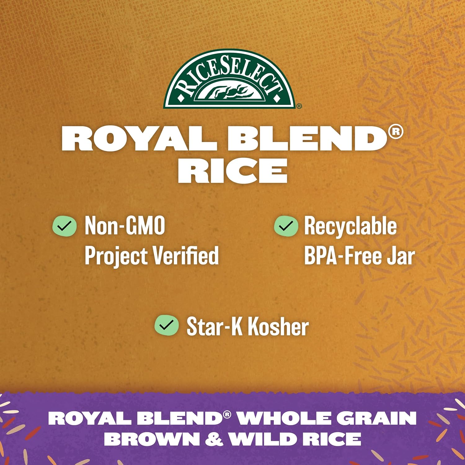 RiceSelect Texmati Brown & Wild Rice Royal Blend, 28 oz V521572