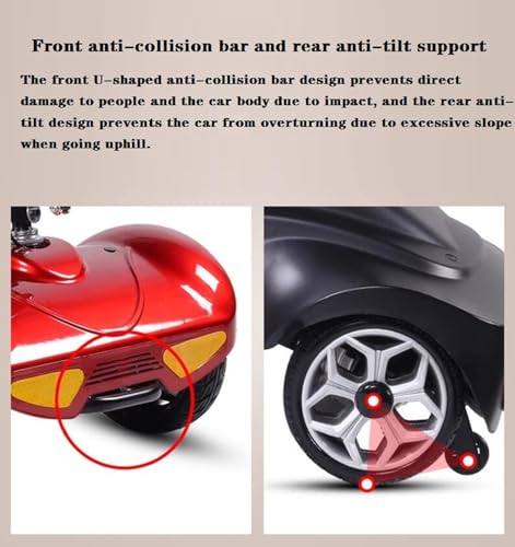 4 Wheel Mobility Scooter for Seniors with Lights, Collapsible Travel Scooter with Basket, Black C69422
