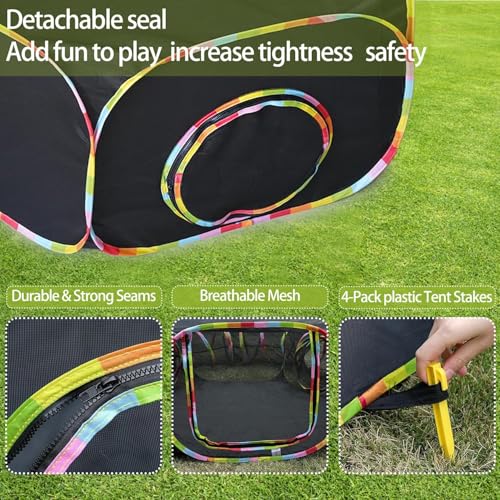 Outdoor Cat Enclosure with Storage Bag, Cat Tunnel Playground for Small Animals D823