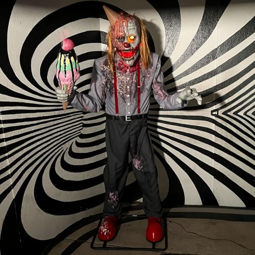 Haunted Hill Farm Soul Sucker Demon Reaper with Child by Tekky, Motion-Activated Halloween Animatronic Q202293