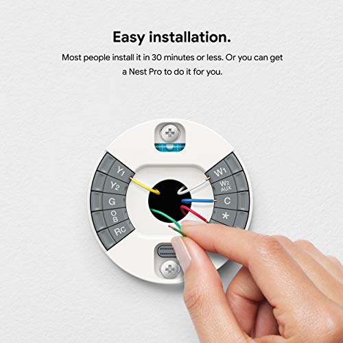 Google Nest Learning Thermostat 3rd Gen - Smart Programmable Thermostat - White L596082