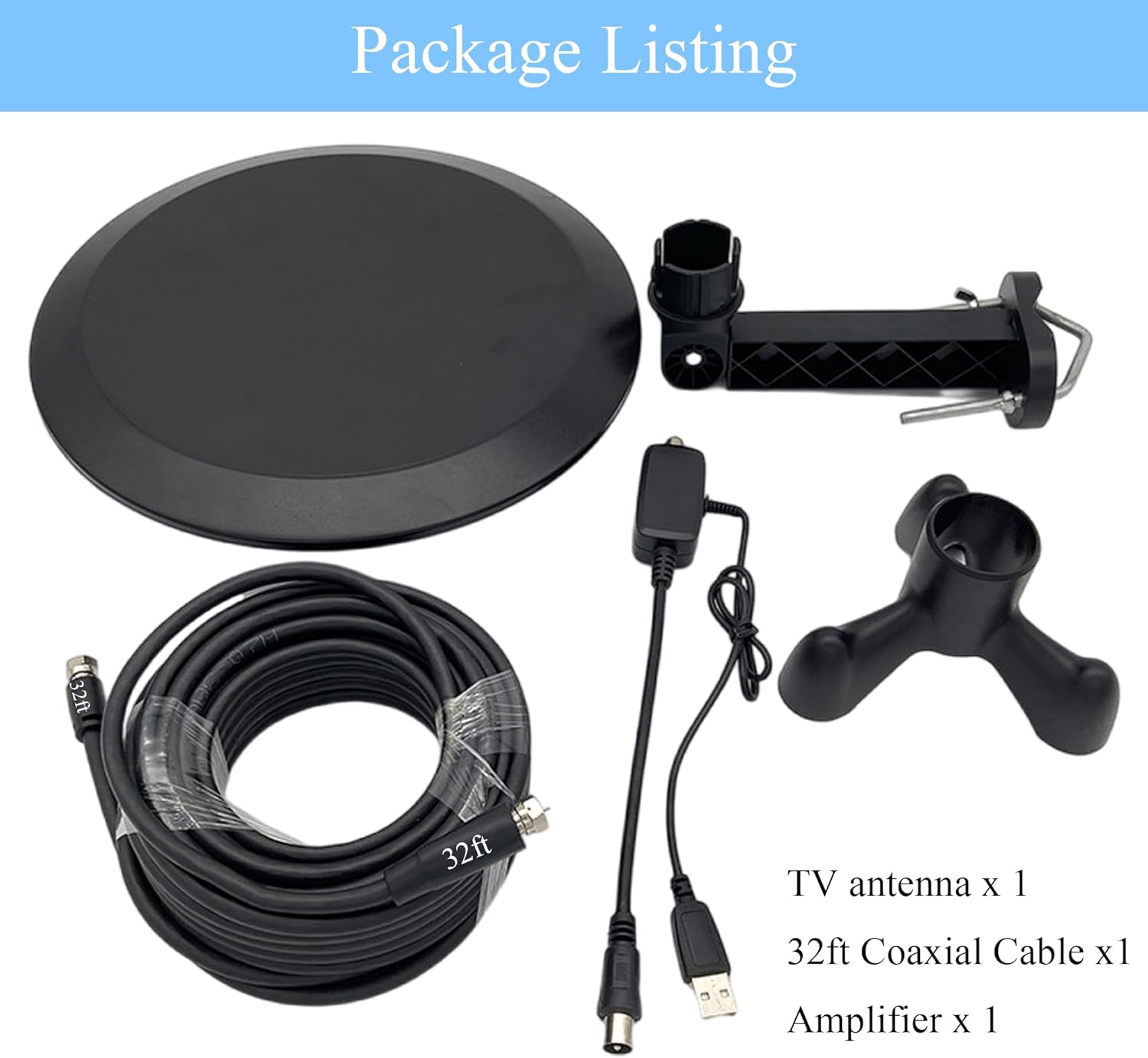 Outdoor TV Antenna for Smart TV, 4K HD, Long Range with Amplifier H239