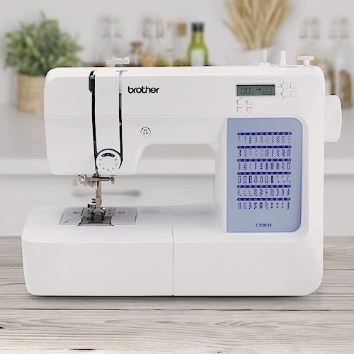 Brother CS5055 Computerized Sewing Machine, 60 Stitches, White T197