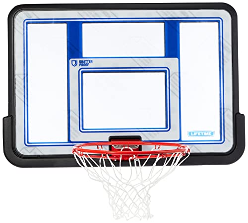 Lifetime 44 Inch Shatterproof Backboard and Rim Combo Kit F662043